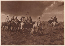 THE VANISHING RACE - SCOUTS ON THE MARCH - CUSTER SCOUT - 1914 PHOTOGRAVURE  picture