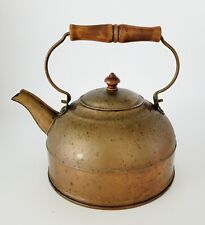 Vintage Revere Ware Copper Wooden Handled 1.5 Qt Kettle Teapot picture