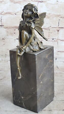 Fabulous GOOD FAIRY Bronze Cast Metal Art Deco Nouveau Statue/9