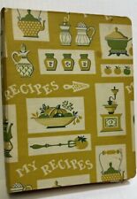 Vintage Recipe 3 Ring Binder 10 Dividers Envelopes Clippings Recipes Included picture