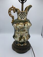 VINTAGE MAJOLICA TABLE LAMP picture