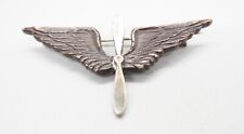 WWI Sterling Army Air Service Wings Collar Badge Pin VERY RARE picture