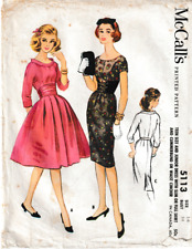 Vintage McCall's Pattern 5113 c1959; Misses Cocktail Dress, Size 14 B34 picture