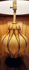 Murano Opalescent Caged Blown Bubble Glass Lamp Mid Century Modern  Vintage  picture