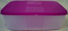 Tupperware 6 Cups Freezer Mate Rectangle Container 4166 With Raspberry Lid 2092 picture
