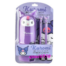 3pcs Cute Kuromi Toothbrush & Cup Storage Case Travel Portable Camping Bathroom picture
