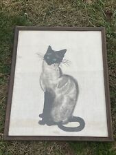Siamese Cat Kitten BLUE EYES Flame Point UNIQUE Framed Wall Art OOAK ❤️ct39j3 picture