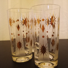 1960s Fred Press Atomic Burst Tall Collins Glasses  picture