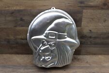 Vintage 1990 Wilton Wicked Witch Halloween Aluminum Cake Pan Mold 2105-4590 picture