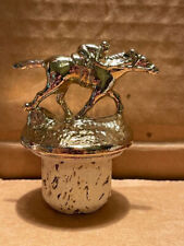 Blanton’s Bourbon Whiskey Cork Bottle Stopper w/Race Horse & Jockey Gold '2nd N' picture