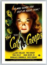 Vintage Sci-Fi Horror: The Cat Creeps Movie Poster Postcard picture