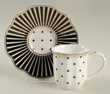 Grace's Teaware Josephine Black Espresso Cup and Saucer Set 10800749 picture