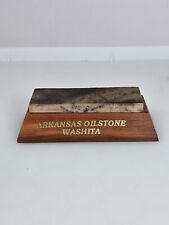 Vintage Arkansas Washita Mini Oilstone Sharpening Hone Stone Gatlinburg Souvenir picture