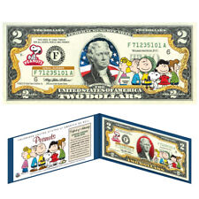 PEANUTS Colorized $2 Bill -Charlie Brown genuine legal tender (licensed) picture