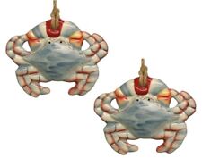 Beachcombers Coastal Maryland Blue Crab Ceramic Holiday Ornament Set of 12 picture