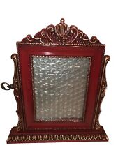 Wood Antique Style Red Swing Tilt Mantle Picture Frame NiB Nice picture