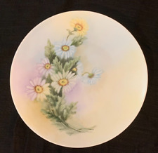 Daisy Flowers Vtg Hand Painted Porcelain Plate Cottage Chic Fannie Bussey picture