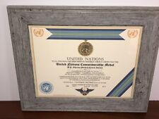 U.N. OBSERVER GROUP IN CENTRAL AMERICA COMMEMORATIVE MEDAL CERTIFICATE~Type 1 picture