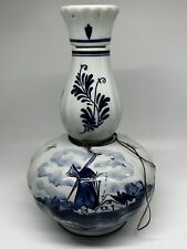 1968 Vintage Delft Blue 9” Musical Liquor Decanter With Lid Holland picture