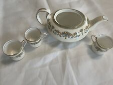 AYNSLEY HENLEY FINE BONE CHINA TEAPOT AND 3 TEA CUPS picture
