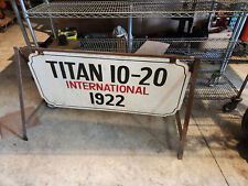 Antique 1922 INTERNATIONAL HARVESTER TITAN 10-20 TRACTOR Dealership Sign IH picture