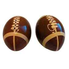 Vintage Salt and Pepper Shaker Set Football Ball Sports picture