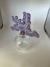 Lalique Perfume Bottle Clairefontaine Lily Of Valley Purple Stopper DAMAGED edge picture