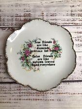 Vintage Norcrest Japan Friendship Plate Floral Flowers Wall Hanging picture