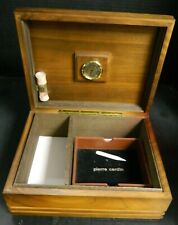 Vintage Decatur Industries Walnut Humidor w/ Italian Gauge & Water Holder Excell picture