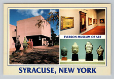 Postcard 4x6 Syracuse New York Everson Art Museum Sculptures Paint Multi View NY picture