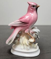 Vintage Pink Shaded Cardinal Bird Figurine 4 3/4