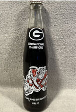 1980 Coca Cola  Georgia Bulldogs Championship Season Glass Coke Bottle Sealed picture