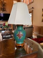 Bob Timberlake Porcelain Lamp Embossed Quilt Design 27 1/2
