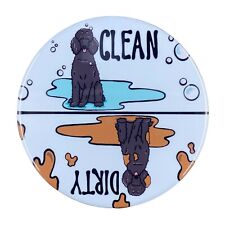 Black Standard Poodle Dishwasher Magnet Dog Kitchen Cleaning Decor Gift picture