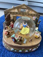 Disney Store Rotating  Snow White & Seven Dwarfs Musical Snowglobe picture