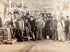 Photograph Vintage Warehouse Construction Workers Group Photo Men 1920s picture