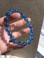 10mm Natural Blue Aquamarine Crystal Gemstone Round Beads Bracelet AAAAA picture