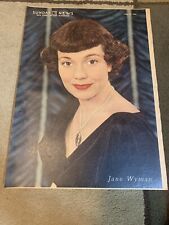 Original SUNDAY NEWS 7/17/49 JANE WYMAN single Page Old Hollywood RARE picture