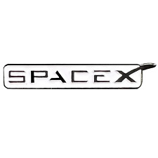 SpaceX pin Space X dual pin back WHITE lapel pin M-26 P-136 picture