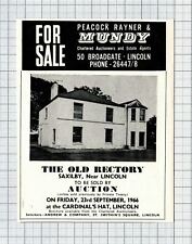 (2766) The Old Rectory Saxilby Lincolnshire - 1966 Sale Cutting picture