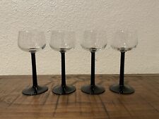Vintage Cristal d’ Arques Ebony Stemmed Wine Glasses Set of 4 1990’s France picture