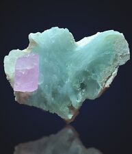 Etched Kunzite Crystal Combine Amazing Blue Tourmaline Roots Crystals Specimen picture