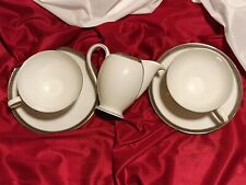 Two elegant tea pairs. Two Cups and Two Saucers & Cream Jug  picture