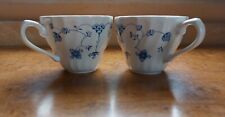 Lot of 2 Churchill Finlandia Replacement Tea Cups Blue on White Swirl Colombia picture