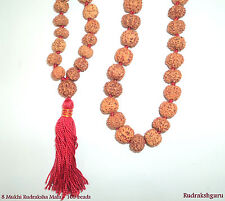 Rare 8 Mukhi Rudraksh Mala / Ganesh Mala- Java -109 bead - Certified picture