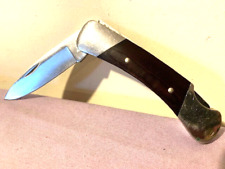 Genuine Buck 500 Lockback Wood Handle Flat Blade Folding Pocket Knife USA-Great picture
