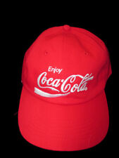 Coca-Cola Red Baseball Cap Hat Adjustable Enjoy Coca-Cola Logo in White picture