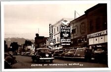 RPPC Vintage Postcard Evening At Winnemucca, Nevada Farris Hotel picture