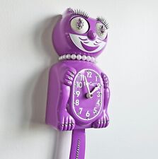 Official ORCHID Purple Kit Cat Klock Clock Lady Jeweled Swarovski Crystals picture