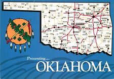 Postcard Map of Oklahoma picture